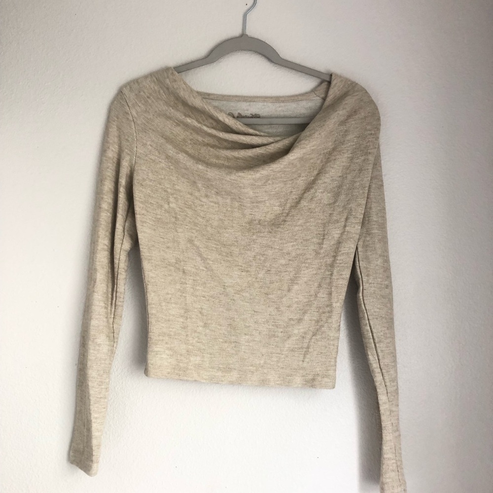 Elegant Cream Long Sleeve Top